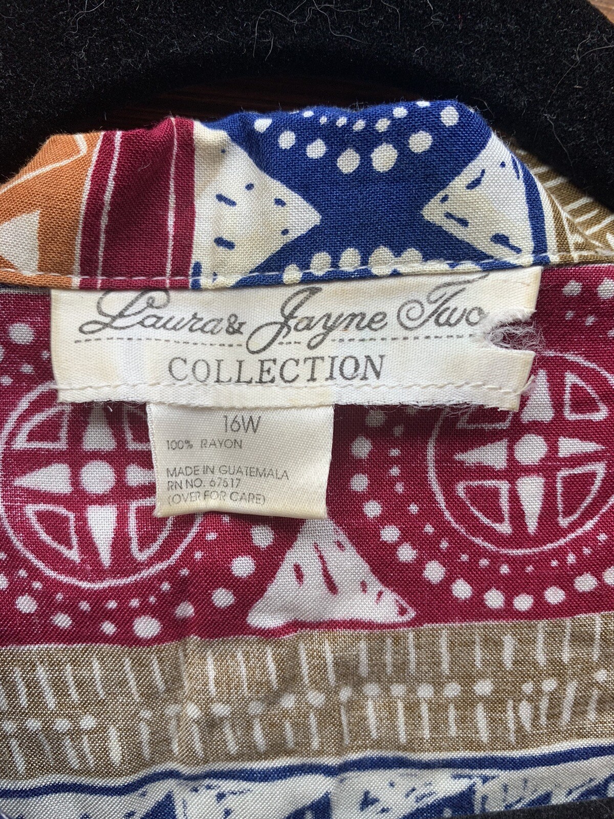 Laura & Jayne Two Patterned Collared Button Down … - image 5