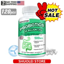 KENOFOR Probiotics 50 Billion Cfu Vegetable Capsules Digestive  Immune Support