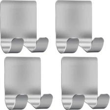 4 Pack Stainless Steel Adhesive Razor Holder Shaver Hanger for Shower Bathroom