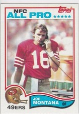 JOE MONTANA 1982 TOPPS VINTAGE FOOTBALL San Francisco 49ERS Mint 2ND YEAR CARD!!