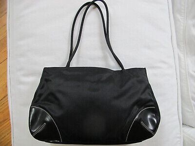 PRADA NERO TESSUTO BAG - MEDIUM BLACK NYLON BAG WITH LEATHER PRADA NERO TESSUTO BAG - MEDIUM BLACK NYLON BAG WITH LEATHER