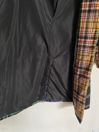 New Current Mood Dolls Kill My Own Beat Plaid Patchwork Wool Blend Y2K Jacket XS - Picture 9 of 15