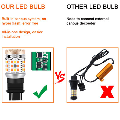 3157 LED Turn Signal Bulbs 2x 3157 LED Switchback Turn Signal Bulbs | Amber/White For Chevy Silverado 1999-2013 1999-2013 Chevy Silverado Lights - Foto 3