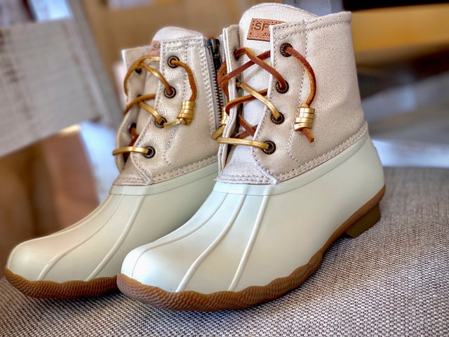 mint sperry duck boots