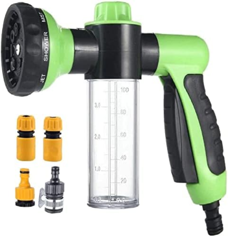 Tubo da giardino ugello â€" multifunzionale Foam Water spray Gun â€" 8 motivi re