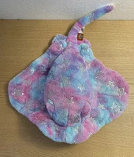 Adventure Planet Stingray Plush Pastel Silver Sparkle Stars 20 in Stuffed Animal
