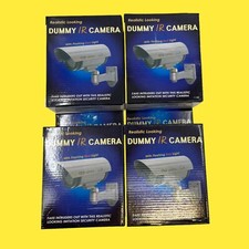 x4 DUMMY IR CAMERAS Realistic Looking Security Camera Silver 3443 z54b25