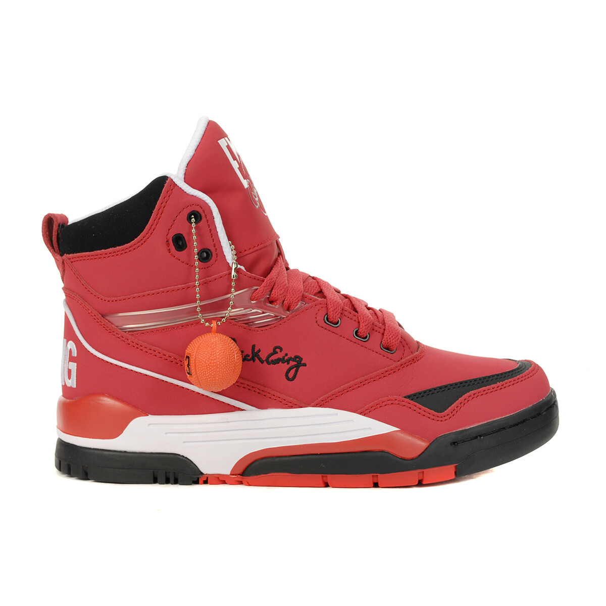 Красные/черные/белые баскетбольные кроссовки Patrick Ewing Center