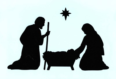 Nativity Die Cuts, Christmas Die Cuts, Nativity Scene, 2 or 4'' tall-Any Color