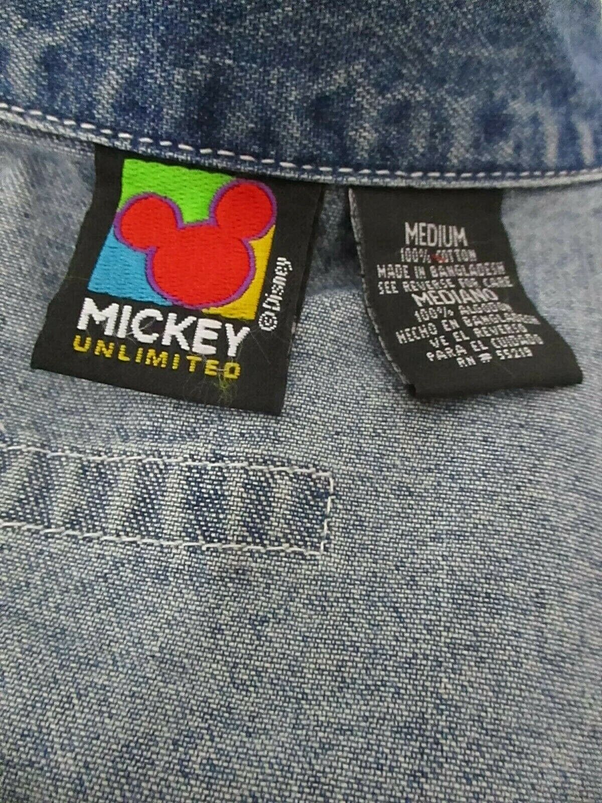 Vintage Mickey Unlimited Feelin' Fine Denim Vest … - image 4