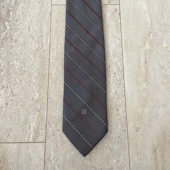 Givenchy Asymmetrical Stripe Suit Tie Silk Blend … - image 2