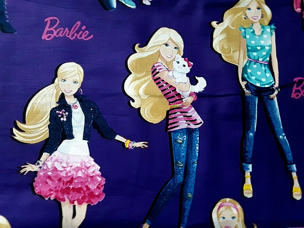 Fashion Barbie Doll fabric fat quarter FQ rare