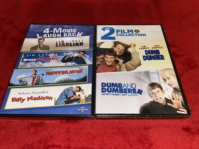 Dumb & Dumber Liar Liar Bruce Almighty Billy Madison Happy Gilmore DVD Lot NEW!