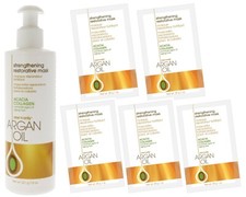 ONE N ONLY Argan Oil Strengthening Restorative 7.8oz with 5 Pack of 1oz COMBO 