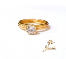Anello Solitario In Oro 18kt 750% Con Zircone ORO 18 KT 750% List. 345€