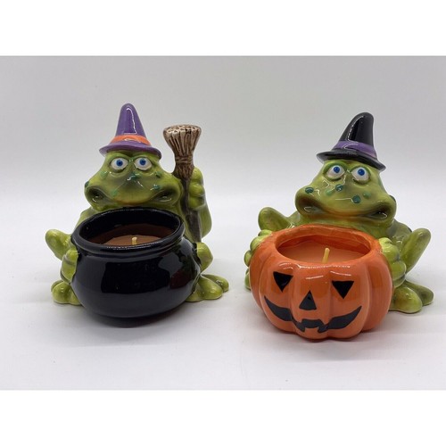 RUSS Keramik Halloween Kröten Kerzenhalter Kürbis/Kessel Kröten - 2er Set - Bild 7 von 7