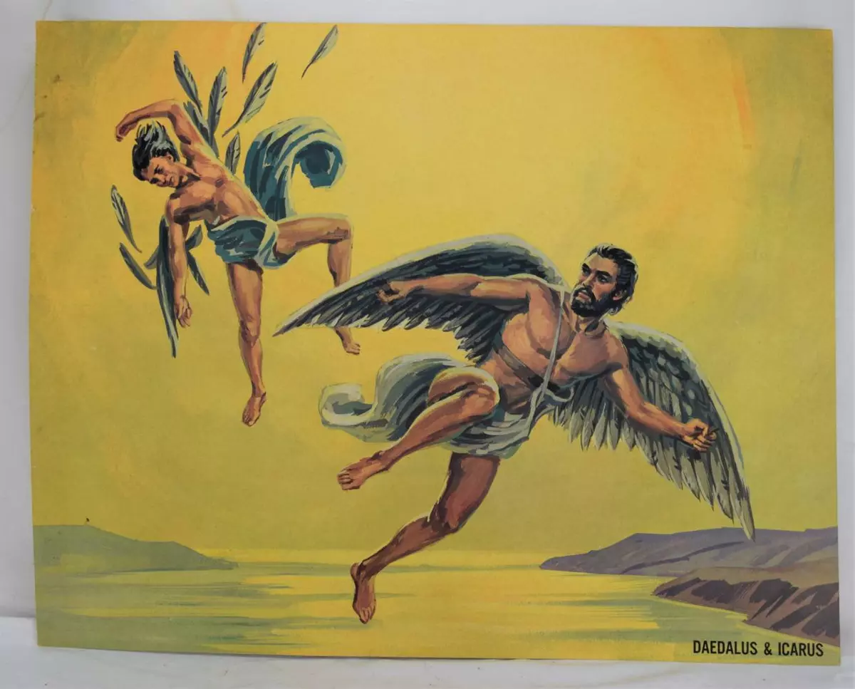 1962 Teach-A-Chart Poster 103 Daedalus & Icarus #1 21 1/2" x 17" | eBay