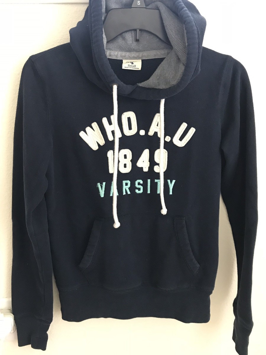 【韓国WHO.A.U フーアーユー】California Embroidery Hoodie California WHO.A.U 1849 Varsity Long sleeves hoodie jumper