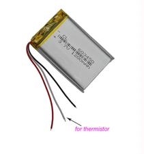 3.7V 1200mAh 4.44Wh Li-polymer NTC Thermistor 3-wires Li Li-ion Battery 603450