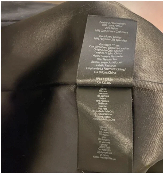 Mackage “Andie” Asiatic Raccoon Fur Hooded Wool  Size XS - Image 4 of 4