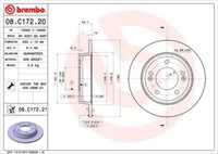 2X Brembo 08.C172.21 Bremsscheibe FüR Hyundai KIA