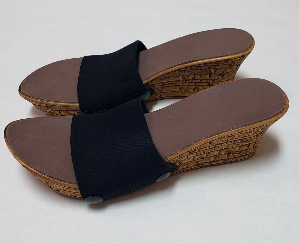 Sandalias de cuña OneSole para mujer suaves intercambiables negras rojas y caqui - talla 9 Foto 4 de 4