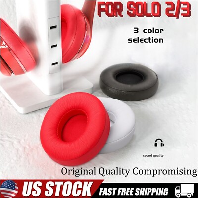 Replacement Ear Pads Cushions for Beats Solo Wireless/ Solo  White/Black/Red