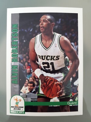 1992-93 NBA Hoops Alvin Robertson #132 Milwaukee Bucks Basketball Lesen!