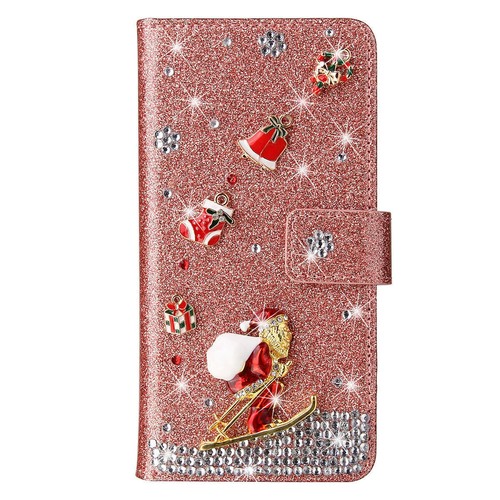 Santa Diamond Wallet Cover Stand Case For S24 S23 S22 S21 S20 FE S10 S8 S9 - 第 18/22 張圖片