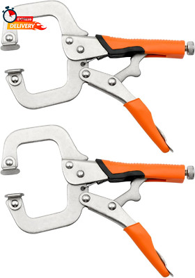 6 Inch C Clamp, Heavy Duty Vise Grip Locking Pliers Adjustable Face Clamp for Wo