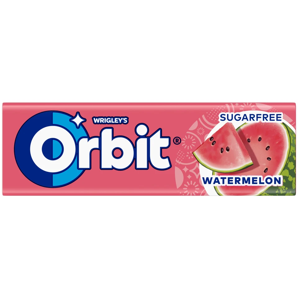 30 WRIGLEY'S ORBIT WATERMELON 风味无糖咀嚼口香糖包 14 克 0.49 盎司 — 第 4/4 张图片