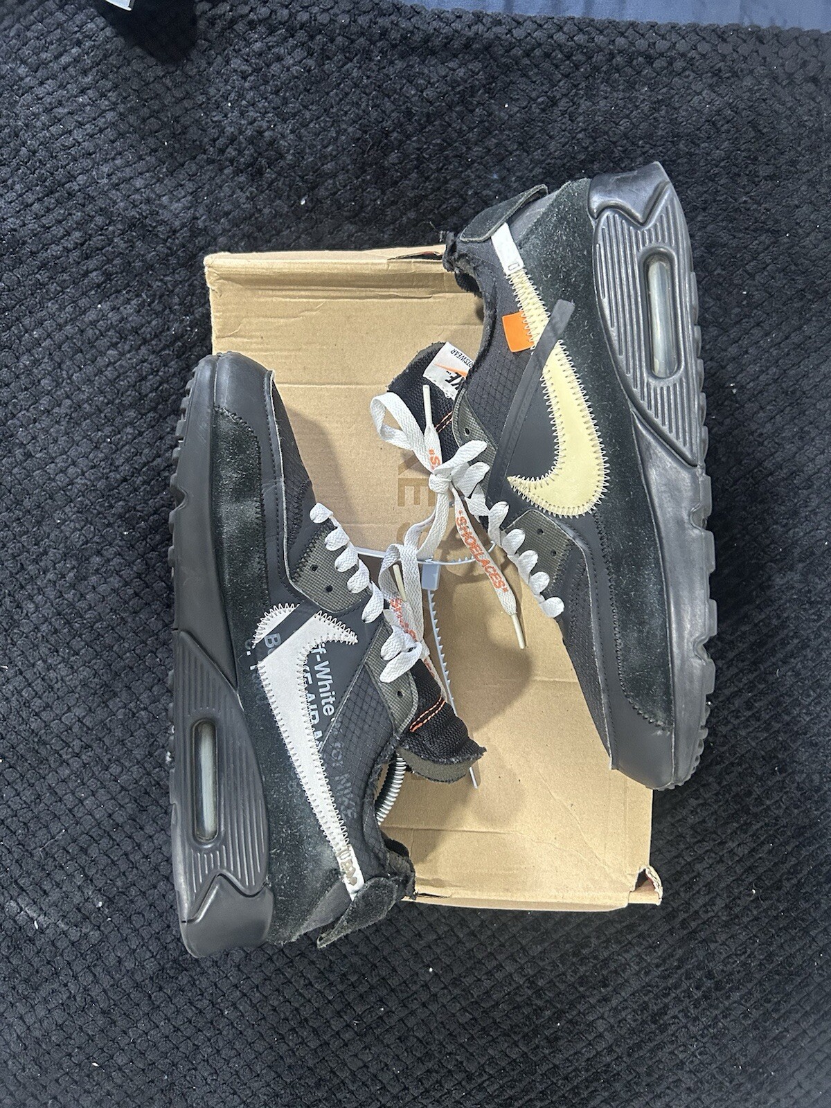 OFF WHITE X NIKE Nike Air Max 90 x Off White nere taglia UK 8