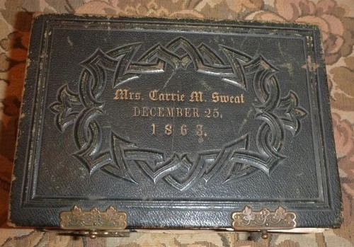 Carrie M. Brown Sweat - 1863 Inscribed CDV (43) Photos Album, Roxbury MA - Picture 1 of 12