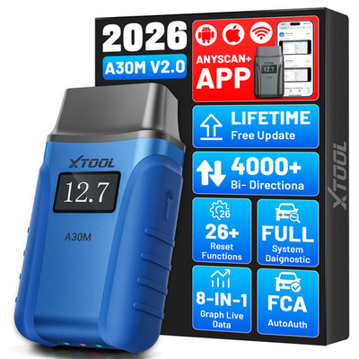 XTOOL Anyscan+ A30M V2.0 OBD2-Diagnosegerät Bidirektionaler Scanner 26+ Resets