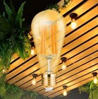 5 x LED bulbs E27 230V ST64 6W 540lm, FILAMENT, amber white 2200K, dimmable
