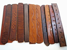 15 Pcs Assorted LEATHER STRIPS Bracelet Cuff Bracelets DIY