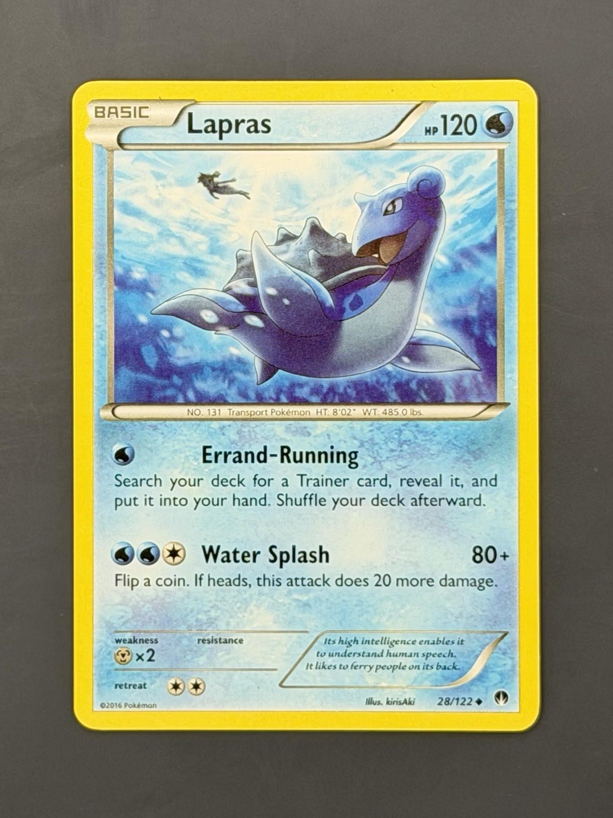 Lapras 28/122 XY Breakpoint Uncommon Basic Pokemon LP 