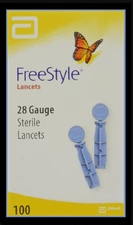 NIB ~ Freestyle© Sterile Lancets (28 gauge) | 100 lancets / box | Exp: 06.30.29