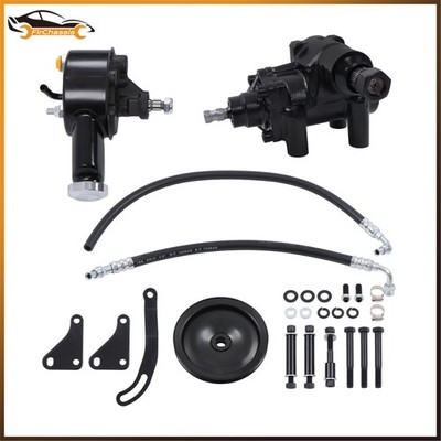 1958-64 For Chevy Impala Bel Air Power Steering Gear Box Upgrade Conversion Kit