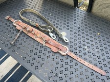 Vintage 1964 Klein Buhrke Lineman’s Climbing Leather Belt And Safety Strap USA