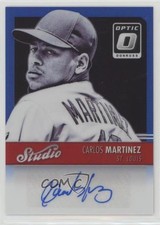 2016 Panini Donruss Optic Studio Signatures Blue 40/50 Carlos Martinez Auto 5x0
