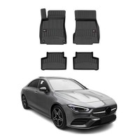 Omac Gummi FußMatten FüR Mercedes CLA C118 2019-2026 Premium Gummi Schwarz 4Tlg