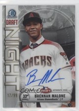 2019 Bowman Draft Chrome Night 17/99 Brennan Malone #DNA-BM Auto 13xo