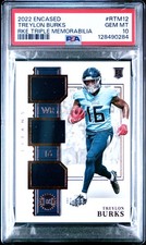 2022 PANINI ENCASED RC TRIPLE MEM #RTM12 TREYLON BURKS 80/99 PSA 10