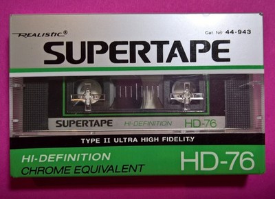 REALISTIC SUPERTAPE HD-76 Type II / Chrome  leere Audiokassette ( versiegelt )