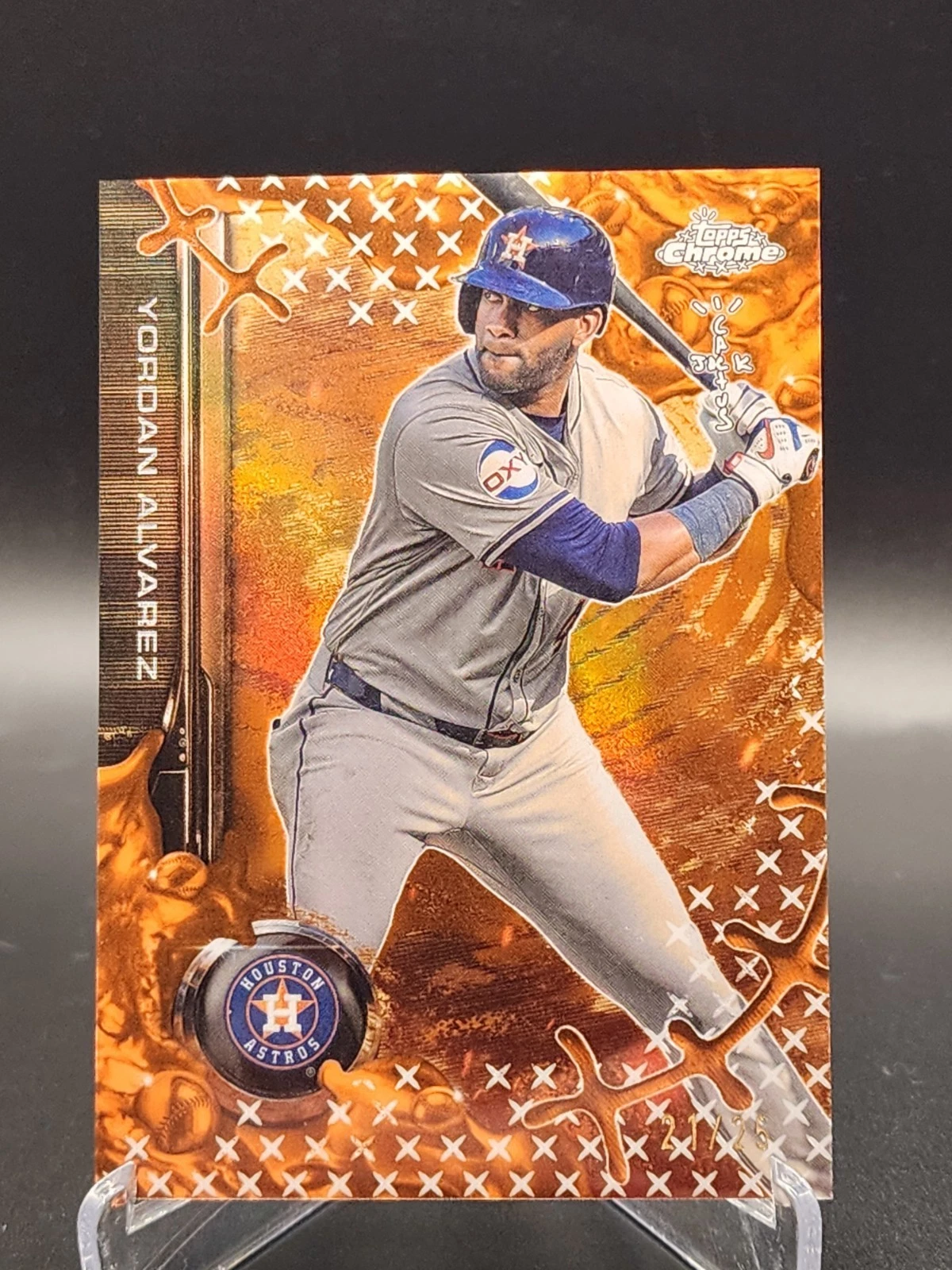 2025 Topps Chrome Cactus Jack YORDAN ALVAREZ Orange Refractor /25 SSP Astros 🟠⚪