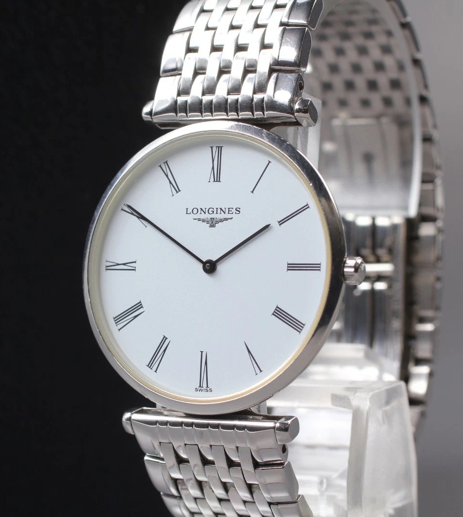 Near MINT Longines La Grande Classique White Dial Mens Watch L4.709.4 QZ