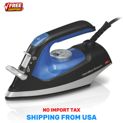 Hamilton Beach 2-in-1 Clothing Iron Garment Steamer 1200W Nonstick Soleplate