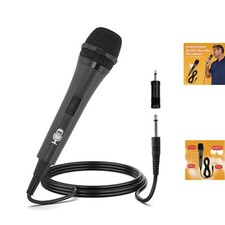 Professional Wired Karaoke Microphone - Black, High Sensitivity Robust Design