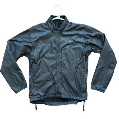 OUTDOOR RESEARCH Fleece Lined 100% Nylon Lightweight Jacket  Black  MEN'S MEDIUM